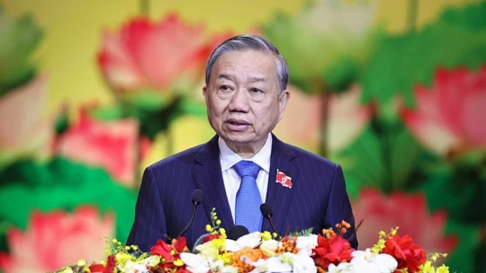 Tổng Bí thư Tô Lâm phát biểu chỉ đạo tại buổi Lễ kỷ niệm.