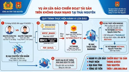 Mô phỏng "quy trình" lừa đảo của các đối tượng.
