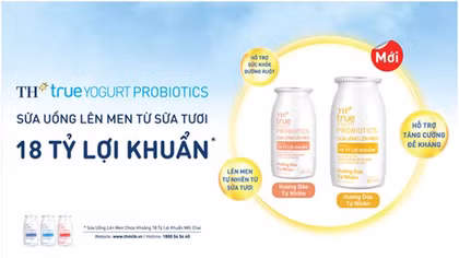 Tập đoàn TH ra mắt Sữa Uống Lên Men Hương Đào Tự Nhiên & Hương Dứa Tự Nhiên