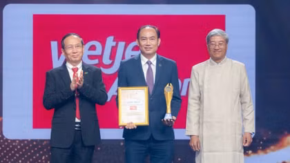 Vietjet được vinh danh “Dấu ấn Thương hiệu Việt hướng tới tăng trưởng xanh”
