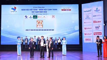 Nhà xuất bản Giáo dục Việt Nam được trao chứng nhận "Top 20 Nhãn hiệu nổi tiếng Việt Nam"
