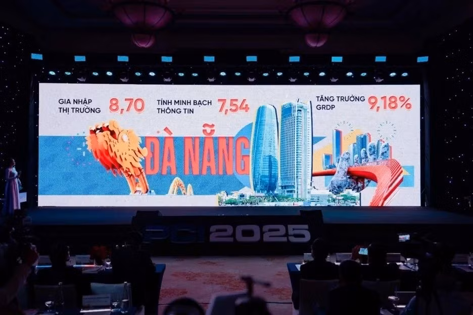 Theo báo cáo PCI 2025, Đà Nẵng nằm trong top 5 địa phương thuộc nhóm chất lượng điều hành “Tốt”. Ảnh: VCCI
