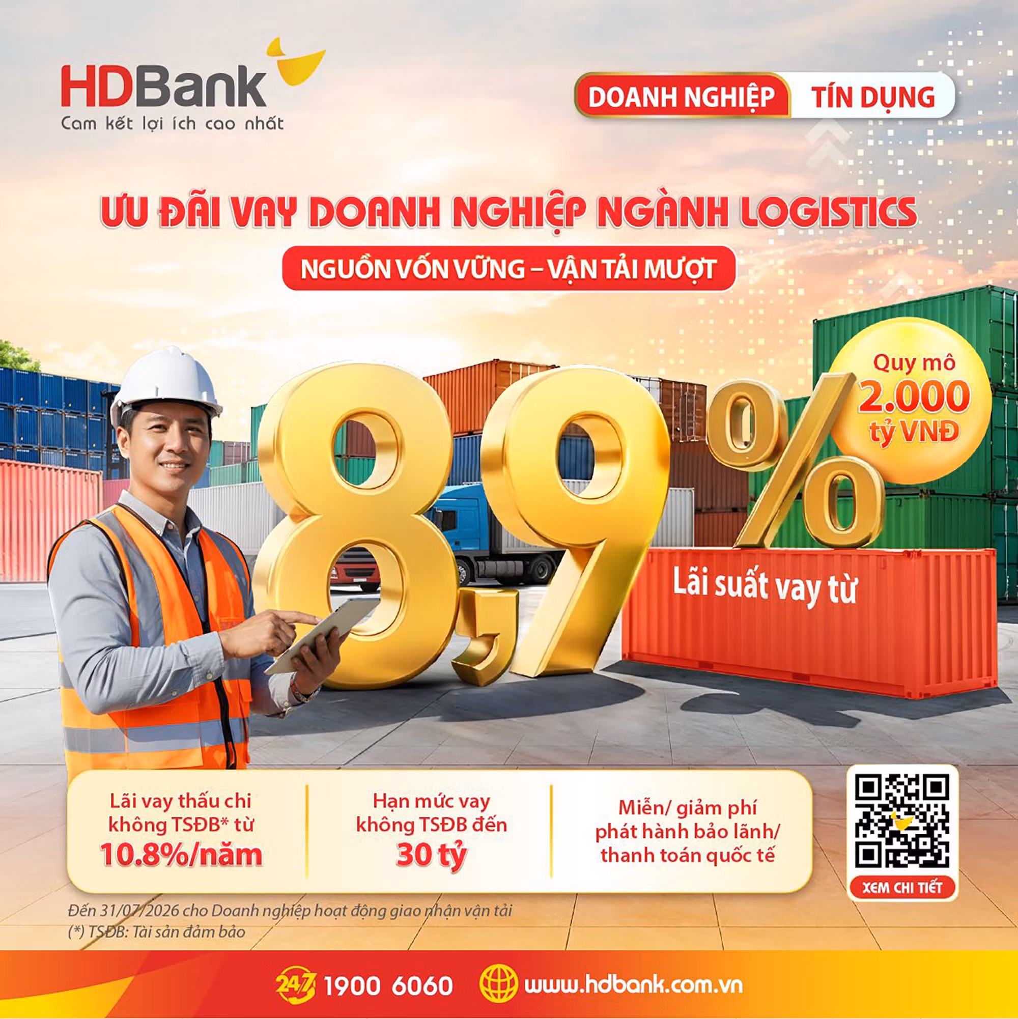 Lãi suất từ 7,2%/năm, HDBank tung loạt ưu đãi lớn cho doanh nghiệp ảnh 2