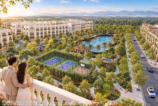 Hệ thống công viên nội khu kết nối nếp sống xanh và khoảng vận động ngoài trời cho cư dân.