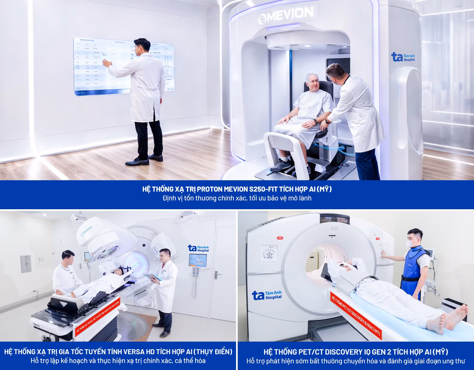 Hệ thống Bệnh viện Đa khoa Tâm Anh tiên phong đưa “siêu máy” xạ trị proton MEVION S250-FIT tích hợp AI về Việt Nam. Ảnh Bệnh viện Đa khoa Tâm Anh.