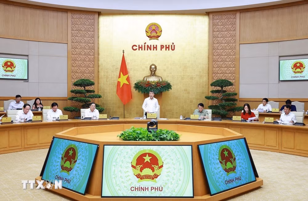 Phiên họp Chính phủ chuyên đề về xây dựng pháp luật (phiên thứ hai) tháng 8 năm 2026. (Ảnh: Dương Giang/TTXVN)