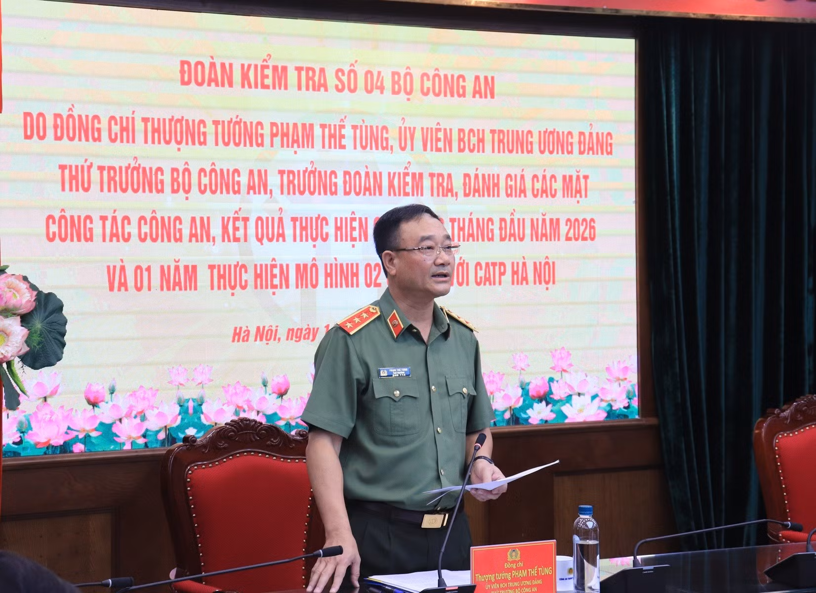 Thứ trưởng Phạm Thế Tùng phát biểu kết luận buổi làm việc.