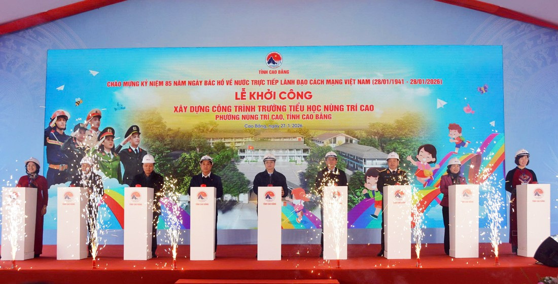 Tổng Bí thư Tô Lâm dự lễ khởi công xây trường học ở xã biên giới tỉnh Cao Bằng -0