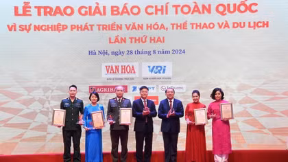 Giải báo chí Vì sự nghiệp Văn hoá Việt Nam có mức thưởng 100 triệu đồng