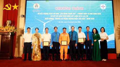 EVNGENCO1 khẳng định dấu ấn tại Lễ biểu dương Người lao động tiêu biểu ngành Điện năm 2026