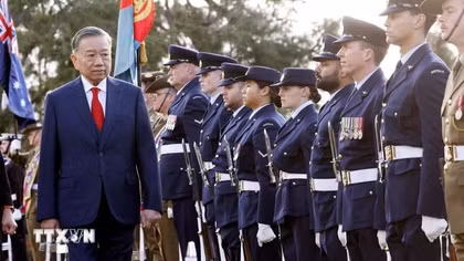 Lễ đón Tổng Bí thư, Chủ tịch nước Tô Lâm thăm cấp Nhà nước Australia