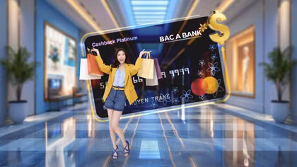 Mở thẻ tín dụng quốc tế BAC A BANK nhận hoàn tiền tới 1.000.000 vnđ