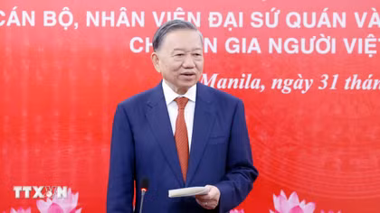 Tổng Bí thư, Chủ tịch nước gặp gỡ đại diện cộng đồng người Việt tại Philippines