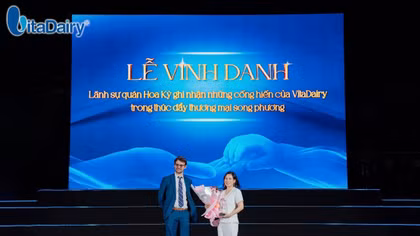 VitaDairy được vinh danh về cống hiến trong hợp tác song phương Hoa Kỳ- Việt Nam