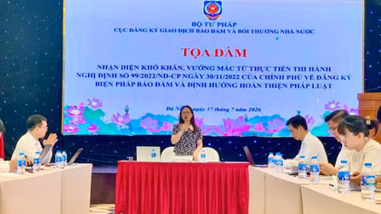Tiếp tục hoàn thiện pháp luật về đăng ký biện pháp bảo đảm, đáp ứng yêu cầu thực tiễn