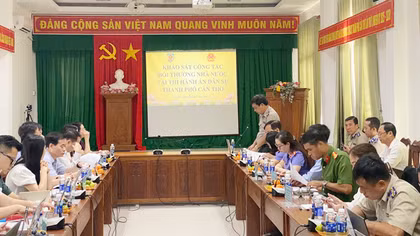 Bộ Tư pháp khảo sát công tác bồi thường nhà nước tại THADS TP Cần Thơ