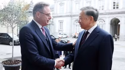 Thủ tướng Vương quốc Bỉ Bart De Wever chủ trì lễ đón Tổng Bí thư, Chủ tịch nước Tô Lâm