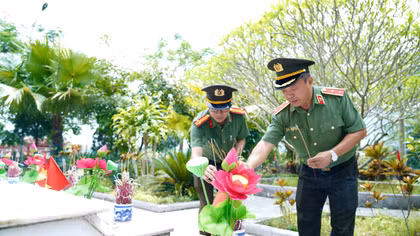 Học viện Chính trị CAND tri ân, dâng hương tại Mặt trận Vị Xuyên