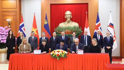 Chính thức ký kết Hiệp định Thương mại tự do Việt Nam - EFTA