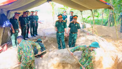 Quảng Trị: Quy tập thêm 3 hài cốt liệt sĩ tại khu vực trận đánh Câu Nhi