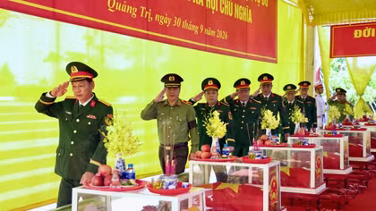 Trang trọng lễ truy điệu, an táng 30 hài cốt liệt sĩ tại Quảng Trị