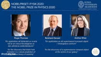 Giải Nobel Vật lý 2020 vinh danh những khám phá về hố đen vũ trụ