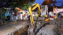 Sập hố công trình xử lí nước thải một công nhân thiệt mạng