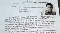 Tìm người có liên quan đến đơn tố giác tội phạm