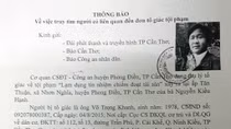 Truy tìm người có liên quan đến đơn tố giác tội phạm