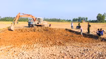 Bắt quả tang chủ lò gạch tổ chức khai thác trái phép đất