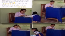 Cô giáo tiểu học quăng tập học sinh xuống nền gạch sau khi chấm điểm