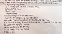 Truy tìm người liên quan tin tố giác tội phạm “Mua bán người dưới 16 tuổi”