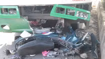 Xe buýt tông xe máy, 2 ông cháu thương vong