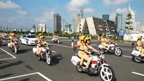 Mới lạ trong đội hình nữ CSGT dẫn đoàn vừa ra mắt