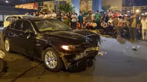 Nữ tài xế lái BMW tông liên hoàn, 1 người chết, 5 người bị thương