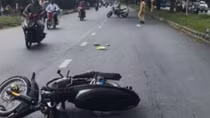 Bất chấp hiệu lệnh, tài xế tông xe vào Trung tá CSGT 
