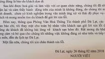 Khách sạn ở Đà Lạt đuổi du khách lúc nửa đêm viết thư xin lỗi
