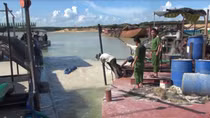 Tạm giữ 3 tàu vỏ sắt khai thác cát trái phép hồ Dầu Tiếng