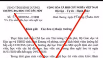 Giả mạo văn bản cho sinh viên nghỉ học tránh COVID-19