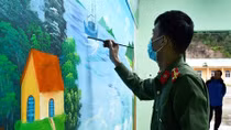 Tuổi trẻ An ninh làm “họa sĩ”, tô thắm công trình “Thư viện thân thiện”