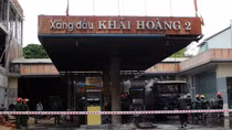 Thợ hàn gây cháy cây xăng ở Quảng Nam