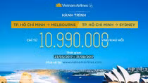 Ưu đãi đặc biệt trên hành trình đi Úc của Vietnam Airlines