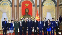Chủ tịch nước Trần Đại Quang tiếp Chánh án và đoàn đại biểu cấp cao TAND Lào