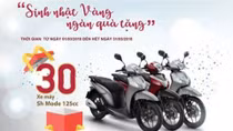 10 khách hàng đầu tiên trúng xe máy SH chương trình “Sinh nhật Vàng - Ngàn quà tặng”