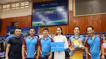 Giải bóng bàn tranh Cup GamaLift: Đội Báo CAND thắng trận mở màn