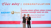 BAOVIET Bank nhận giải thưởng Ngân hàng đồng hành cùng Doanh nghiệp nhỏ và vừa năm 2019