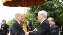 Tổng Bí thư Nguyễn Phú Trọng hội đàm với Quốc vương Campuchia