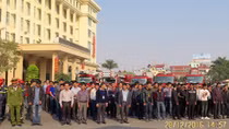 Diễn tập phương án chữa cháy tại Trường đại học Y - Dược Hải Phòng