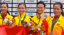 Rowing nữ Việt Nam giành thêm huy chương bạc