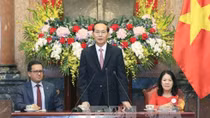 Chủ tịch nước tiếp đoàn đại biểu Hội Chữ thập đỏ-Trăng lưỡi liềm đỏ